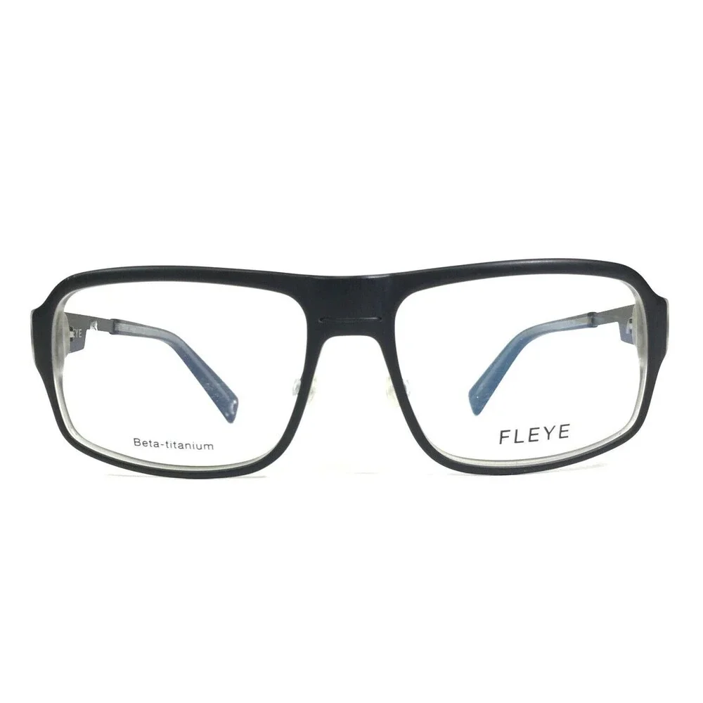Fleye Eyeglasses Frames Norman C904 Black Clear Square Full Rim 55-17-140